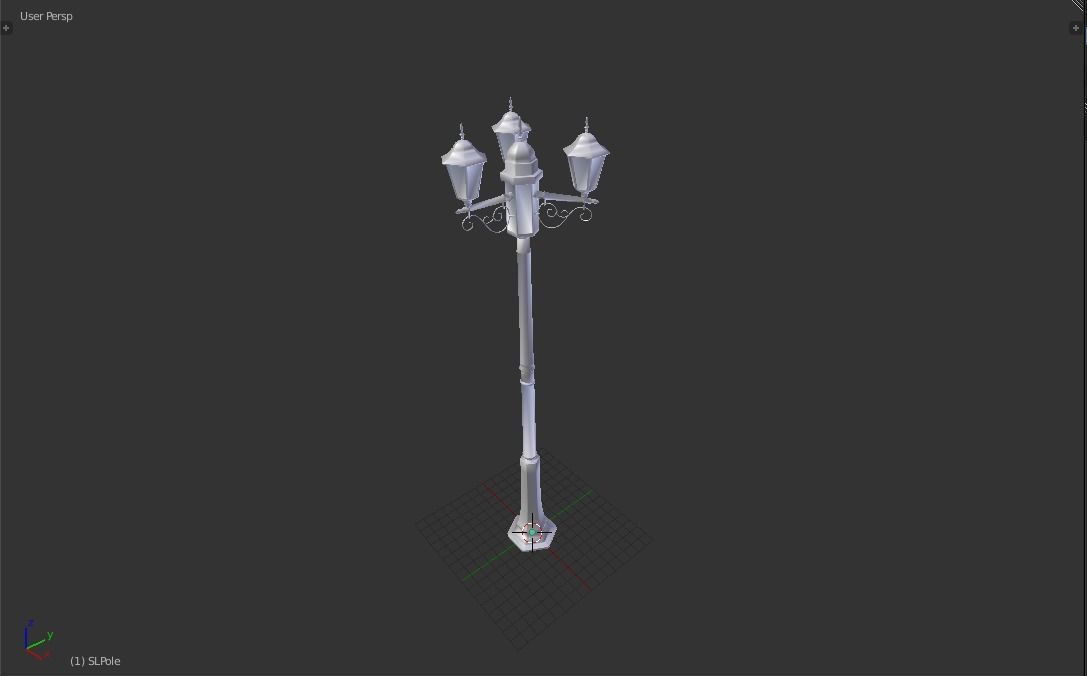 Street Lamp Low-Poly 3d model Low-poly 3D model_18