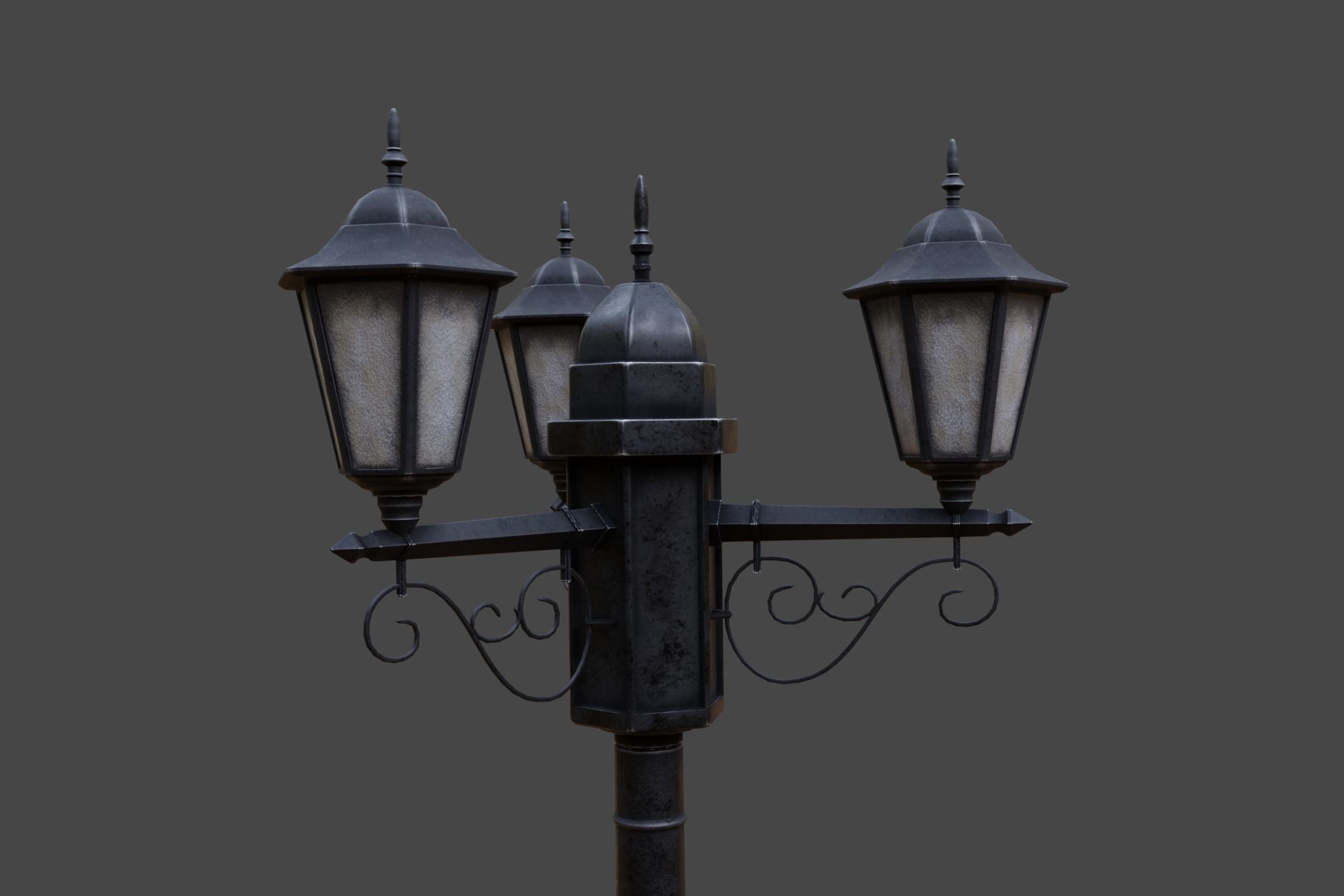 Street Lamp Low-Poly 3d model Low-poly 3D model_2