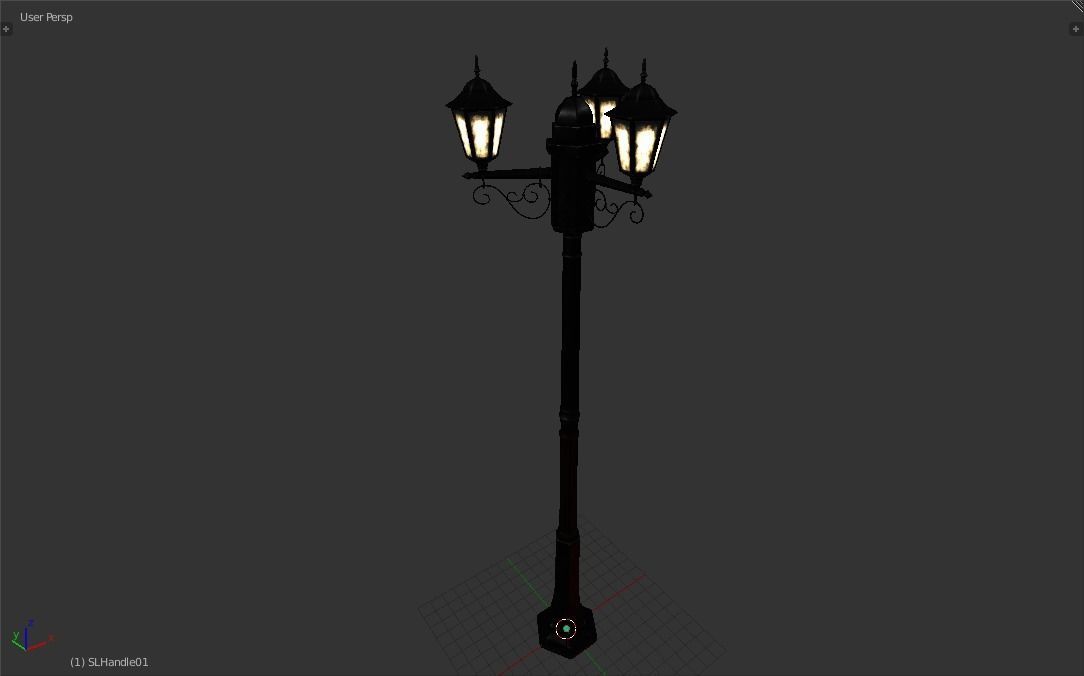Street Lamp Low-Poly 3d model Low-poly 3D model_16