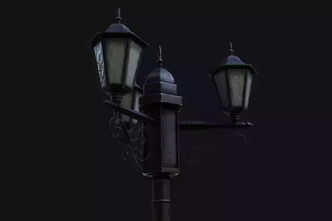 Street Lamp Low-Poly 3d model Low-poly 3D model Street Lamp Low-Poly 3d model Low-poly 3D model