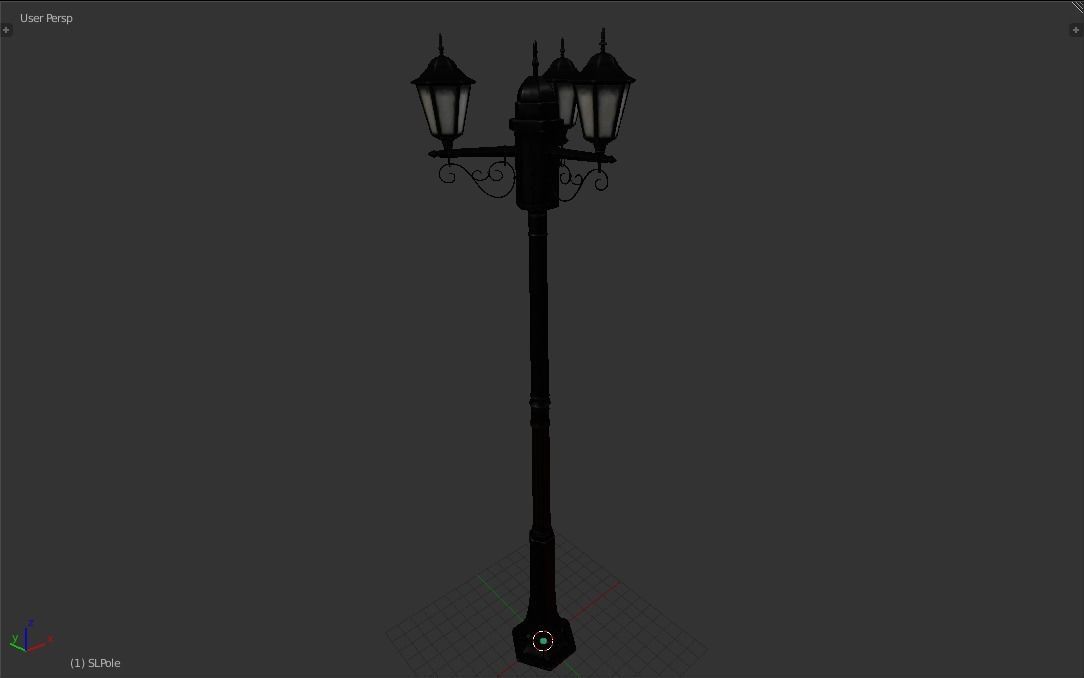 Street Lamp Low-Poly 3d model Low-poly 3D model_13