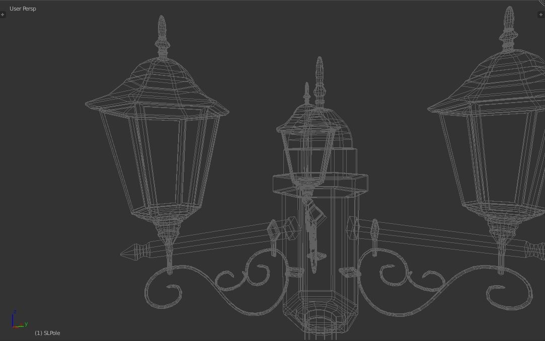 Street Lamp Low-Poly 3d model Low-poly 3D model_21