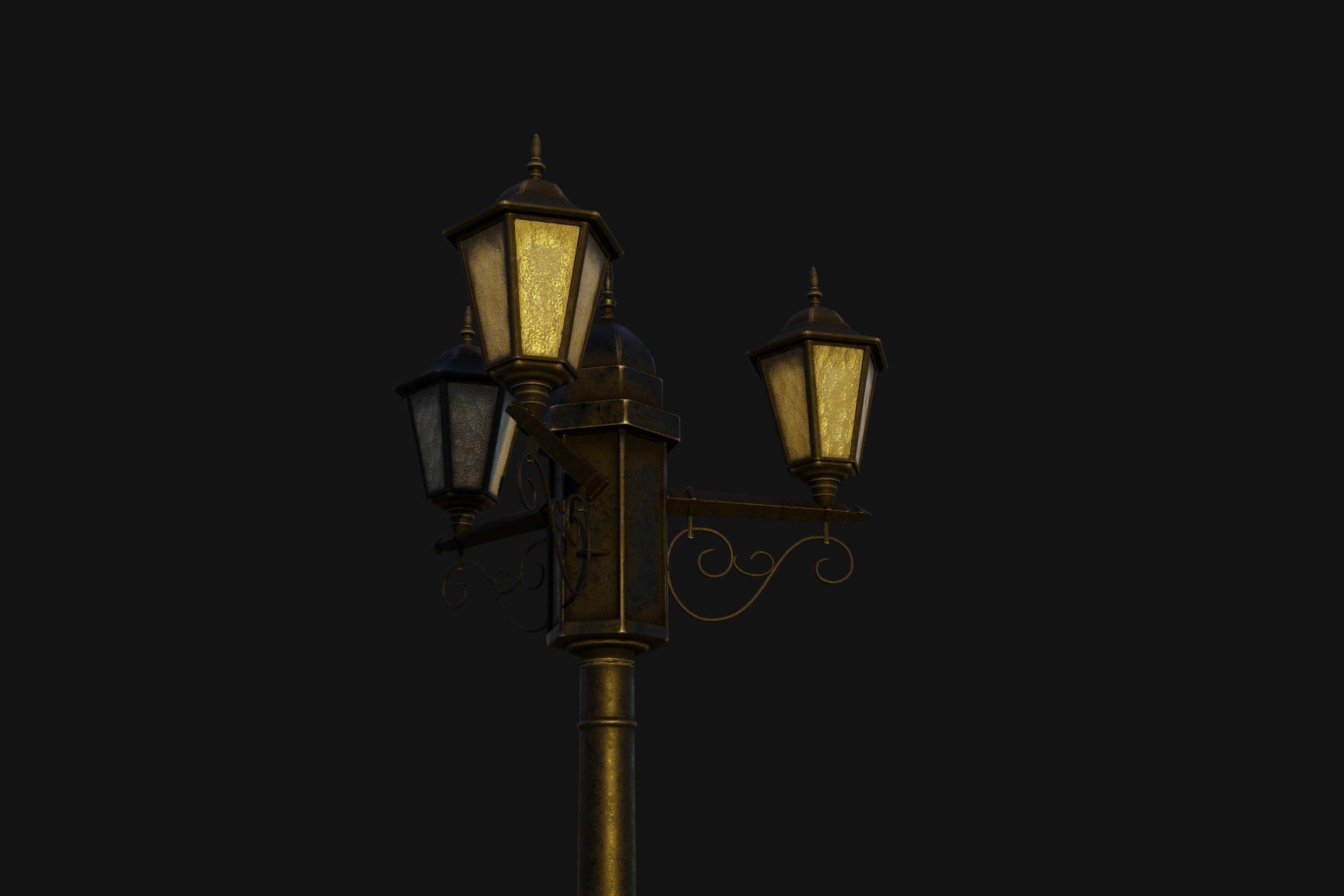 Street Lamp Low-Poly 3d model Low-poly 3D model_6