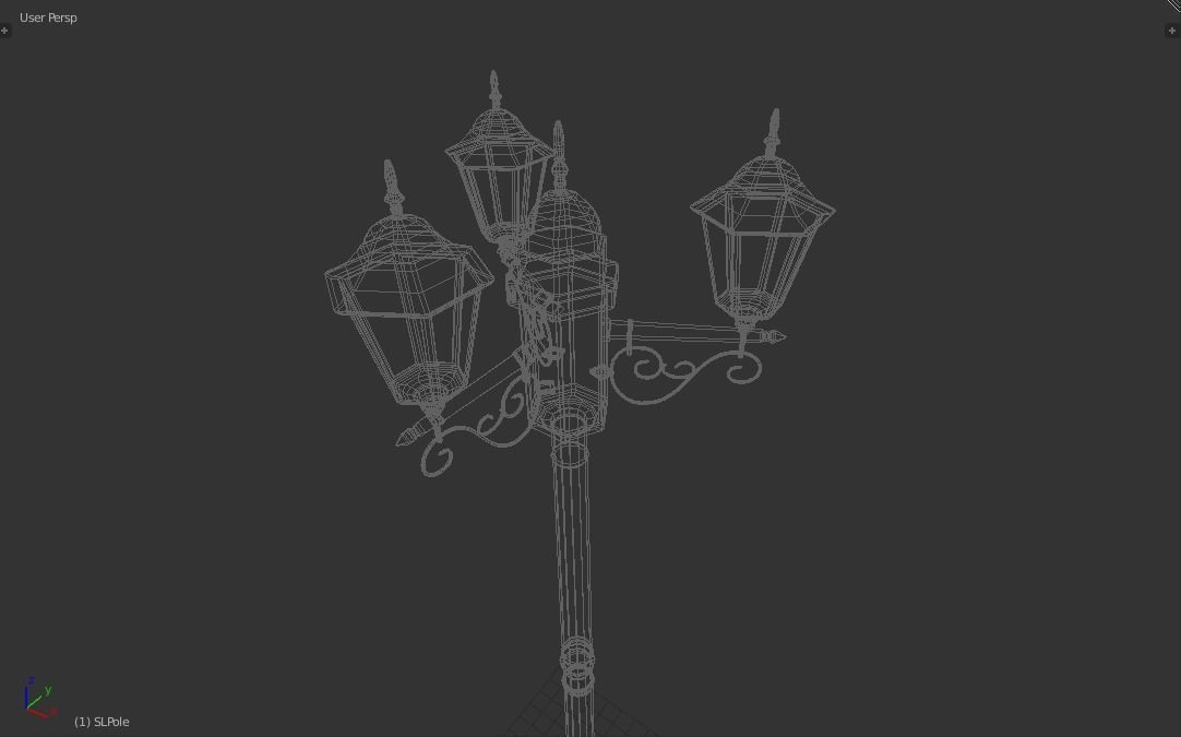 Street Lamp Low-Poly 3d model Low-poly 3D model_20