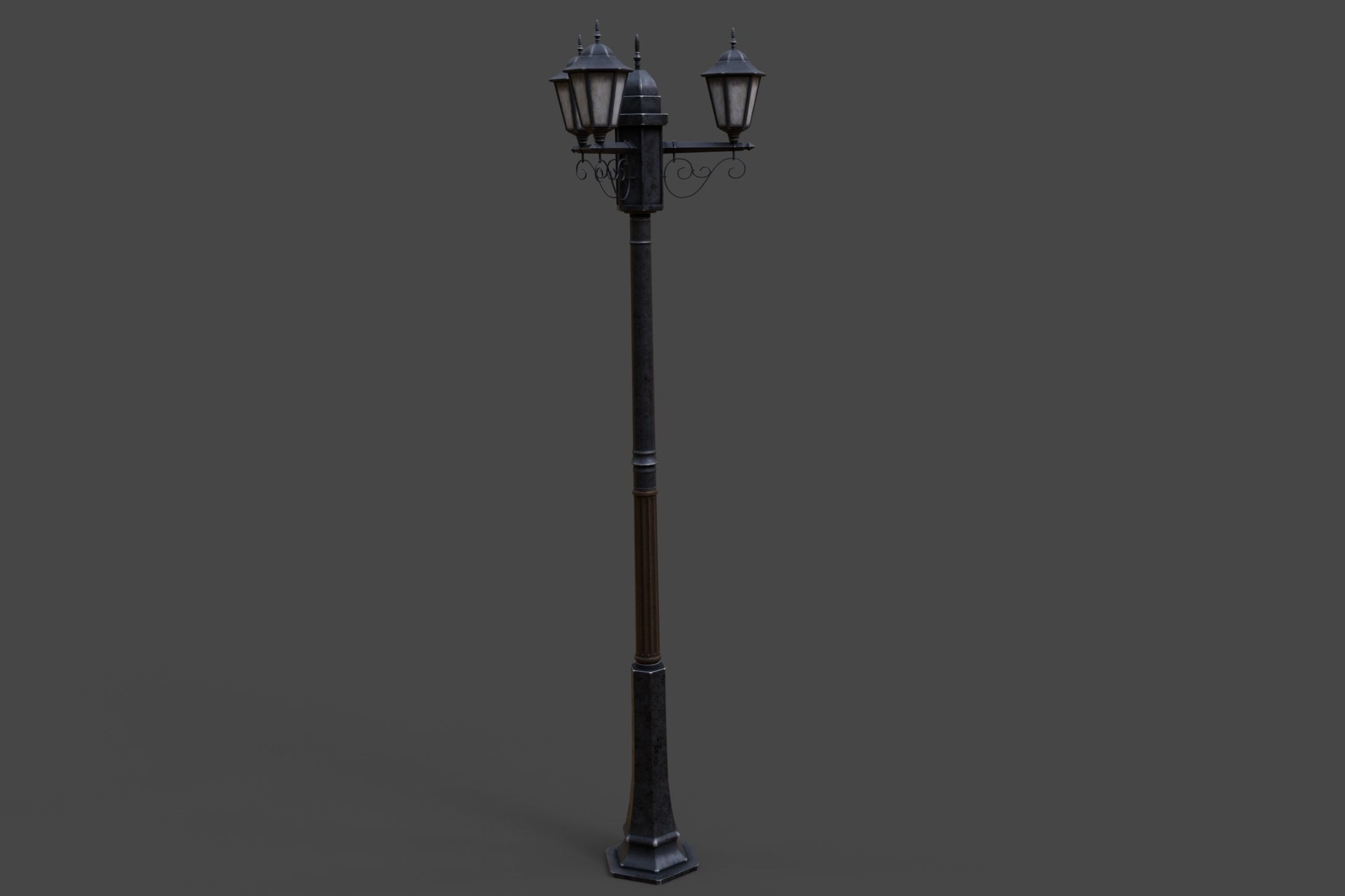 Street Lamp Low-Poly 3d model Low-poly 3D model_9