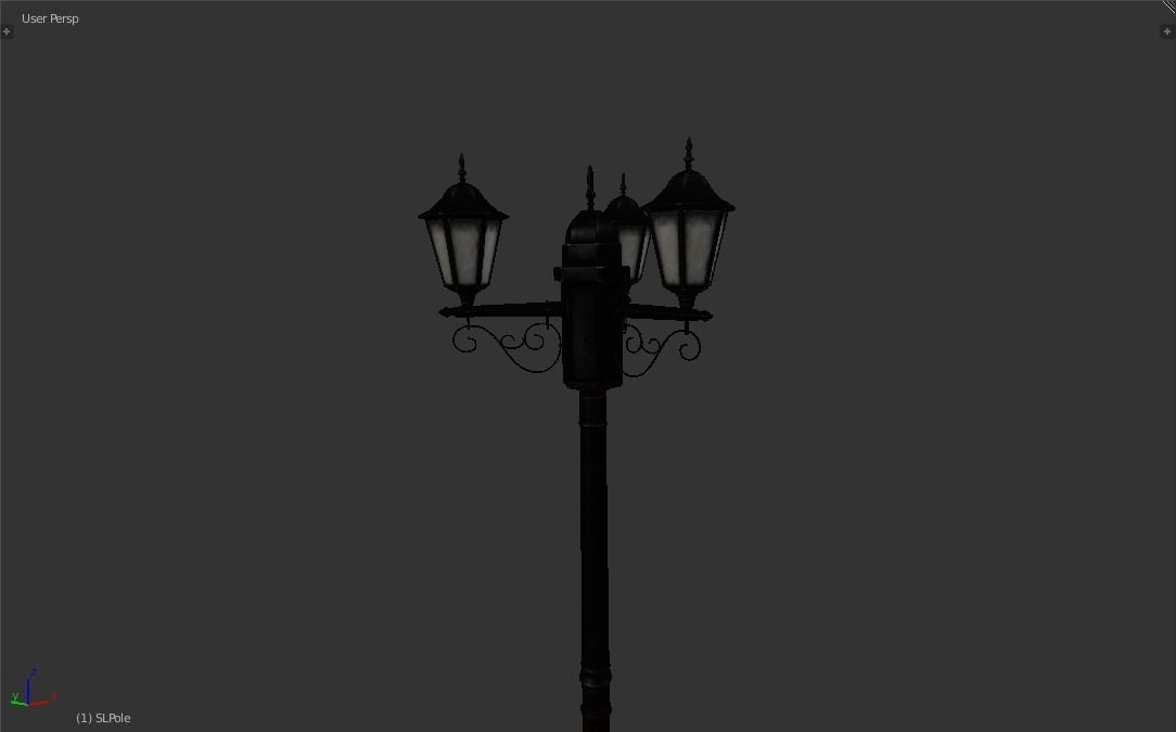 Street Lamp Low-Poly 3d model Low-poly 3D model_15