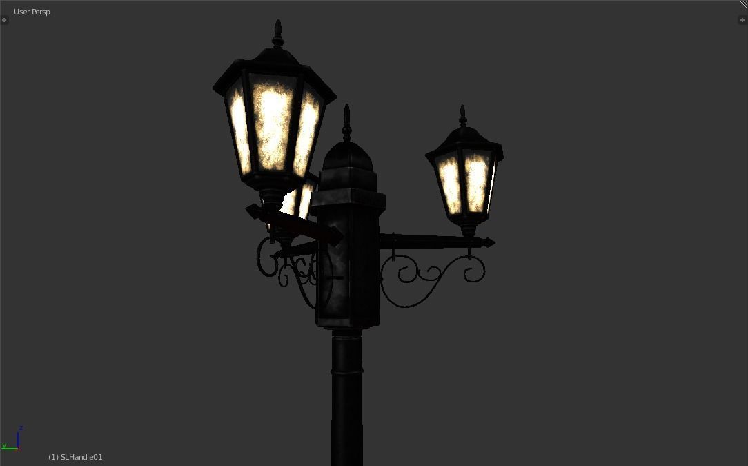 Street Lamp Low-Poly 3d model Low-poly 3D model_17