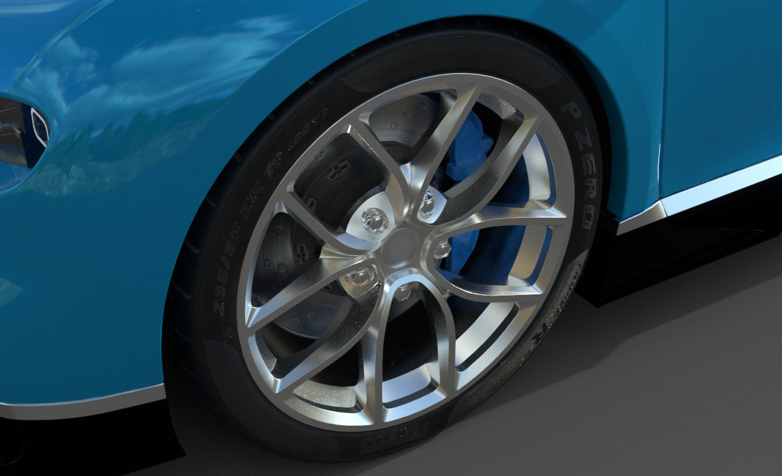 Bugatti Chiron Pack for Unity Low-poly 3D model_6