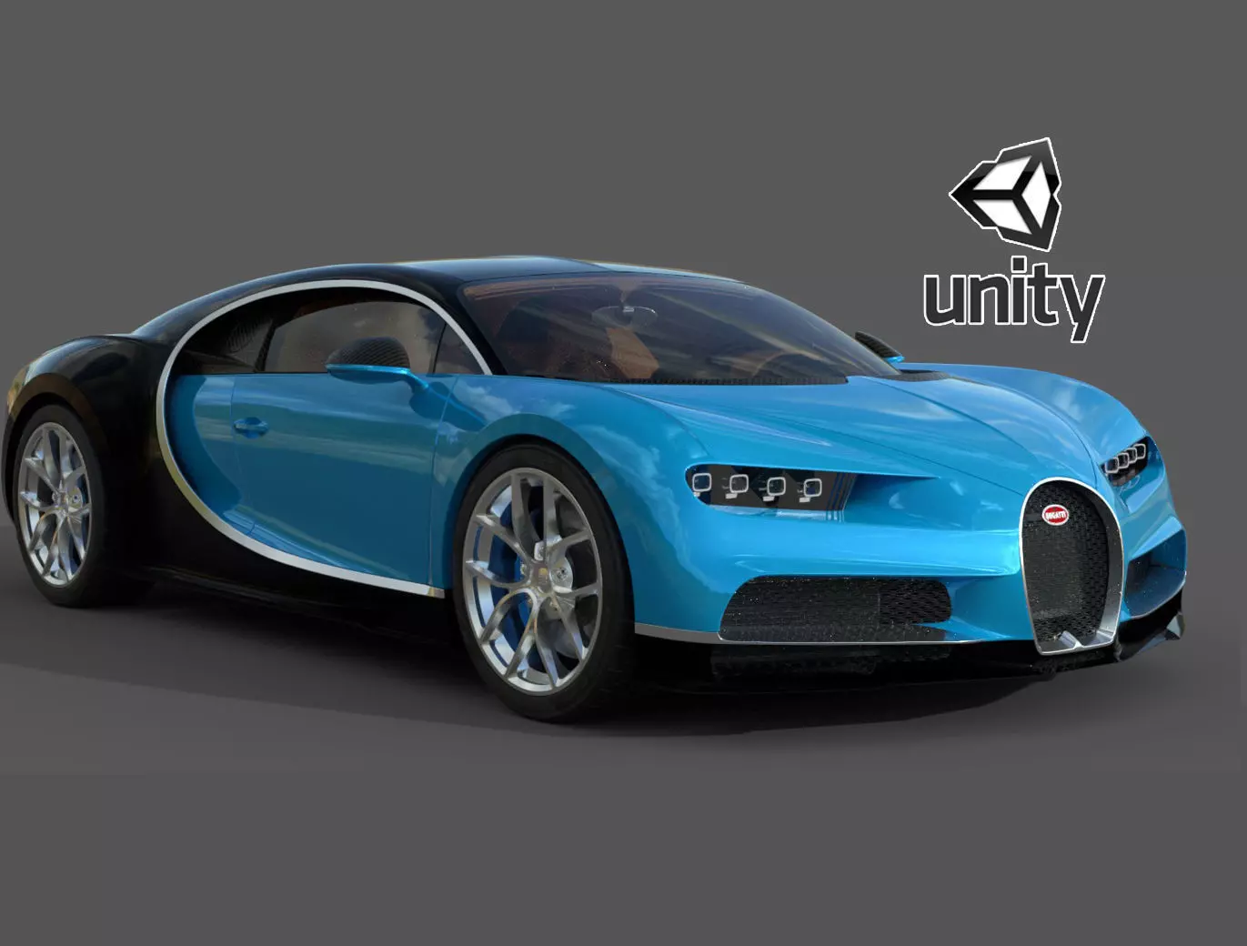 Bugatti Chiron Pack for Unity Low-poly 3D model_0