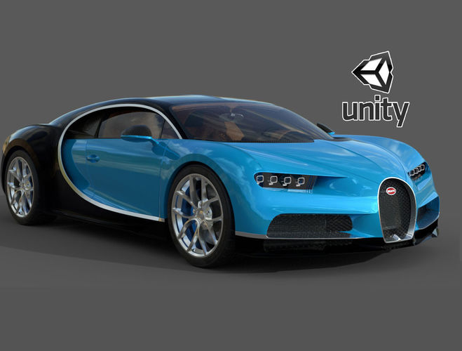 Bugatti Chiron Pack for Unity Low-poly 3D model