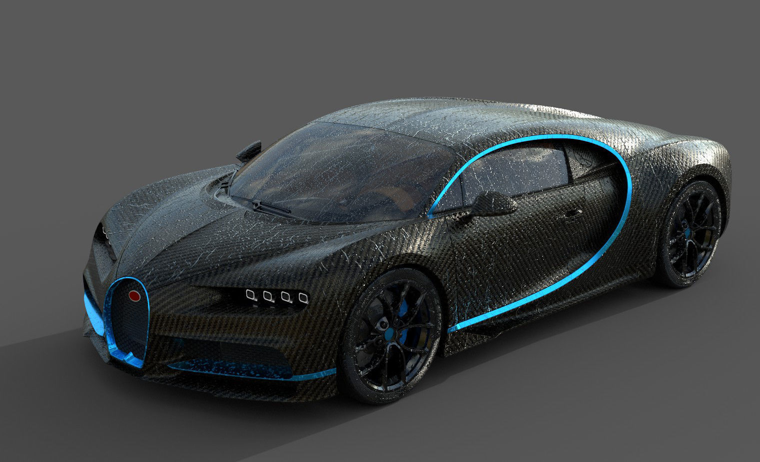 Bugatti Chiron Pack for Unity Low-poly 3D model_23
