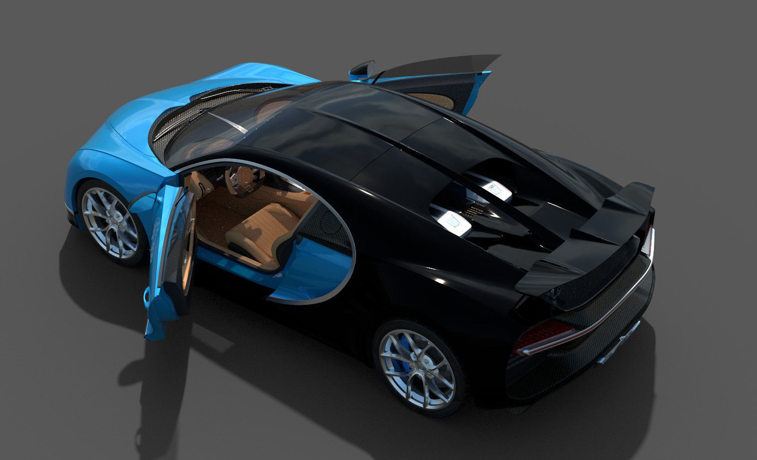 Bugatti Chiron Pack for Unity Low-poly 3D model_3