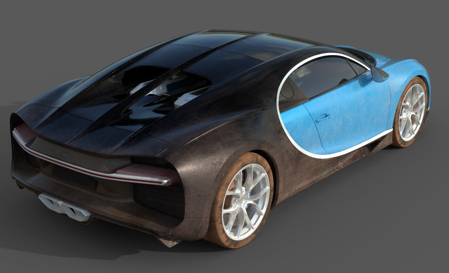 Bugatti Chiron Pack for Unity Low-poly 3D model_9