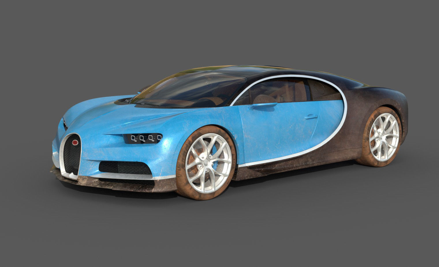 Bugatti Chiron Pack for Unity Low-poly 3D model_8