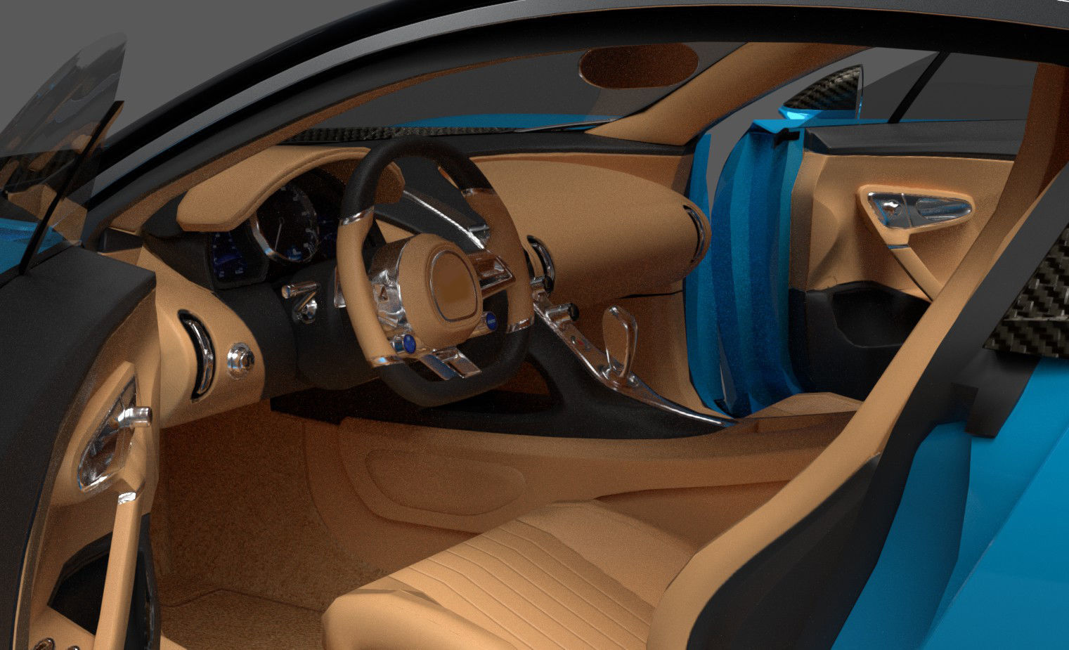 Bugatti Chiron Pack for Unity Low-poly 3D model_7