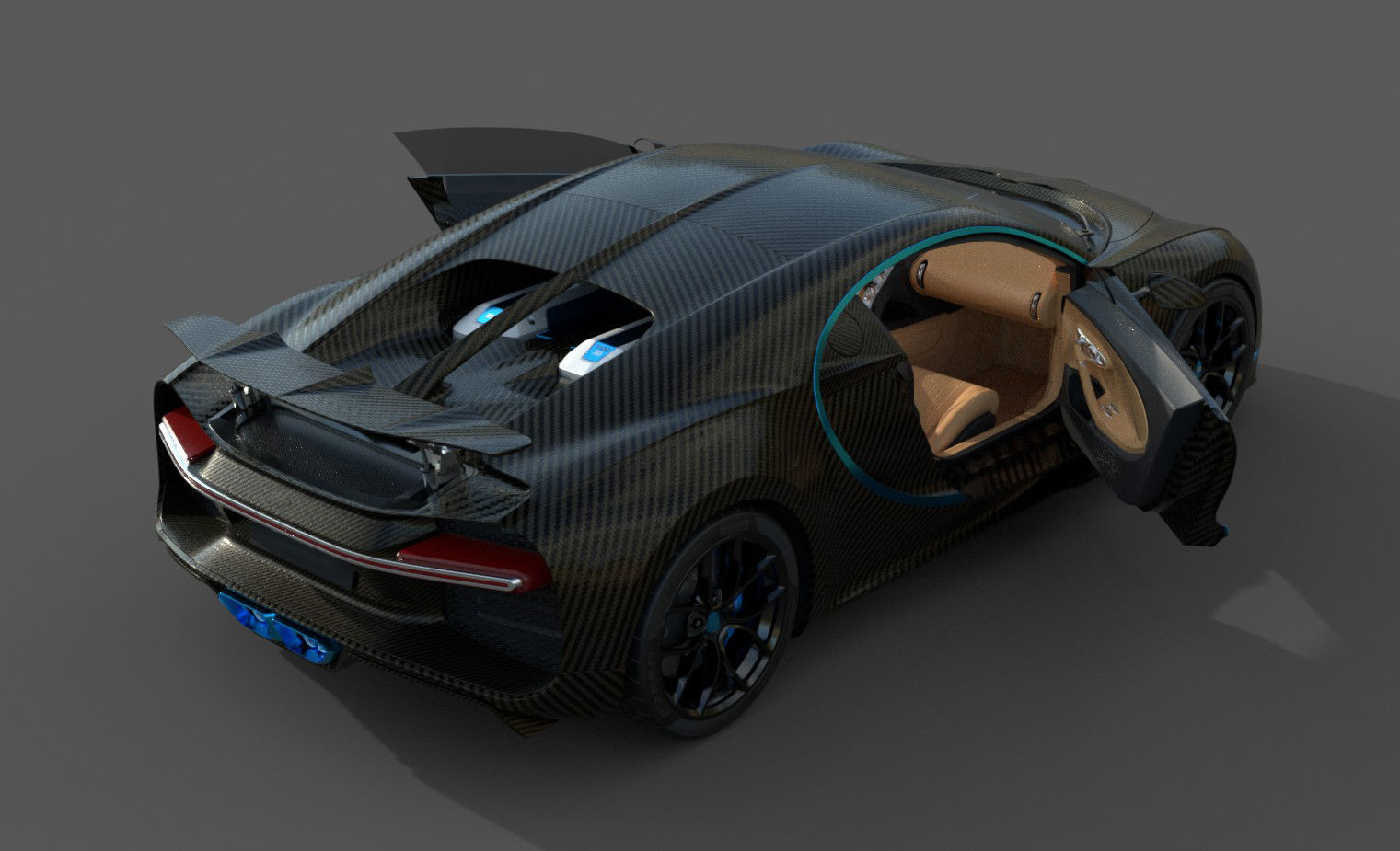 Bugatti Chiron Pack for Unity Low-poly 3D model_20