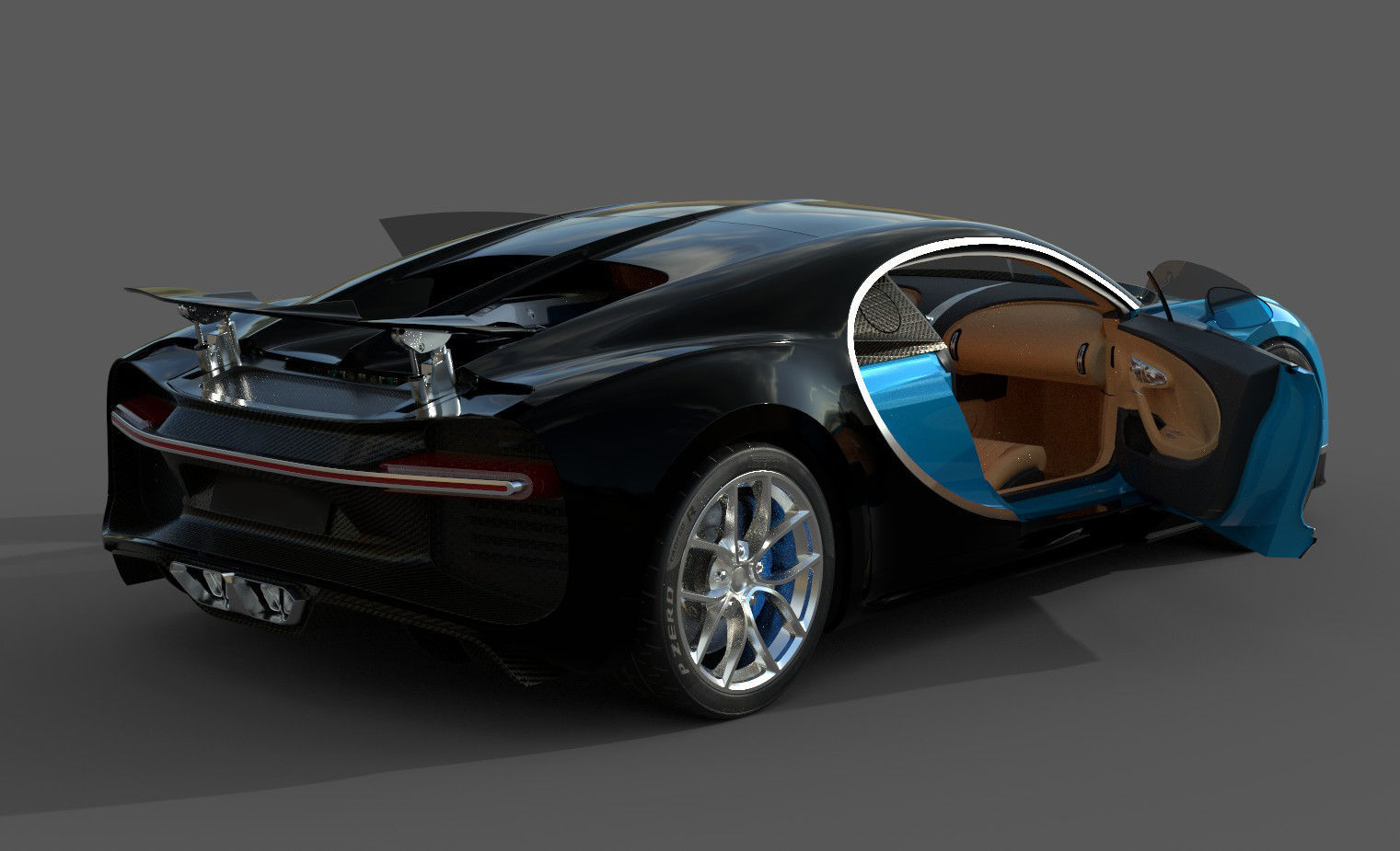Bugatti Chiron Pack for Unity Low-poly 3D model_4