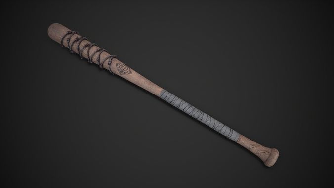 Barbwired Baseball Bat Low-poly 3D model