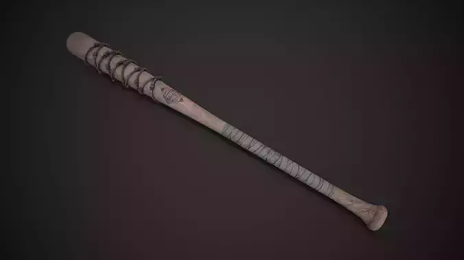 Barbwired Baseball Bat Low-poly 3D model