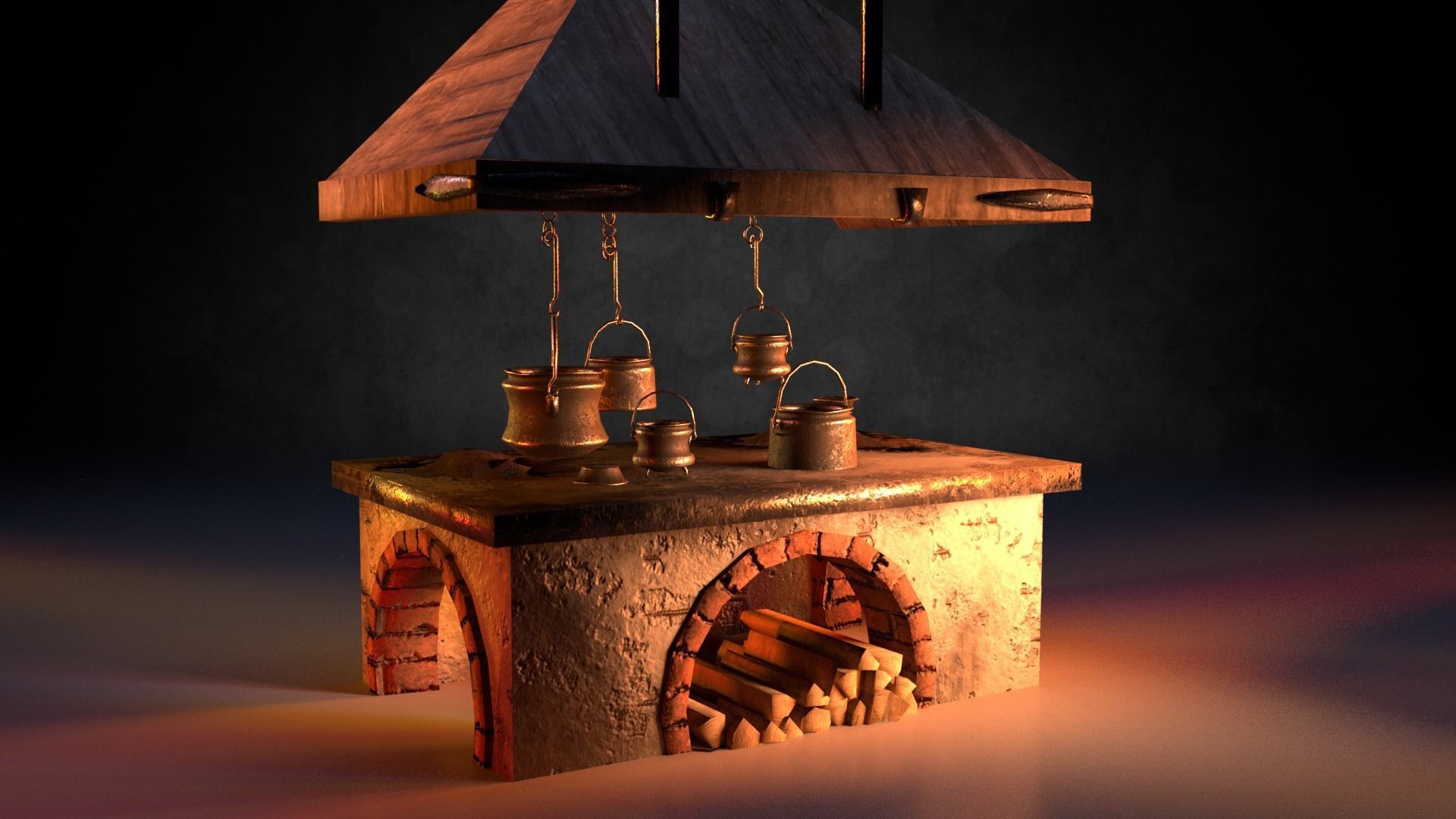 Classic Stove - The Marquis Collection Low-poly 3D model_3
