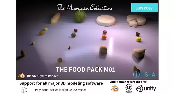 The Food Pack - The Marquis Collection Low-poly 3D model