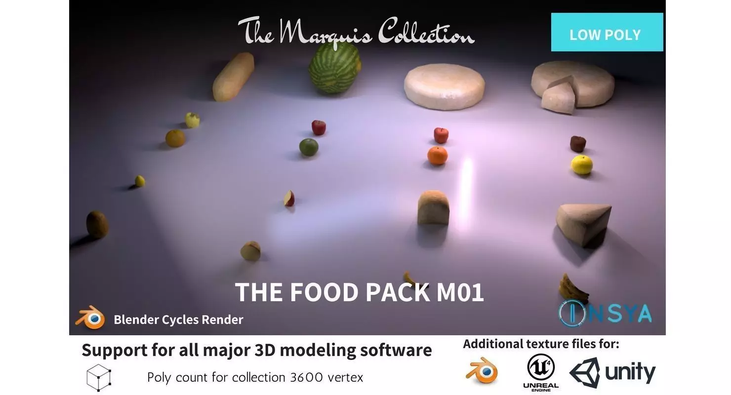 The Food Pack - The Marquis Collection Low-poly 3D model_0