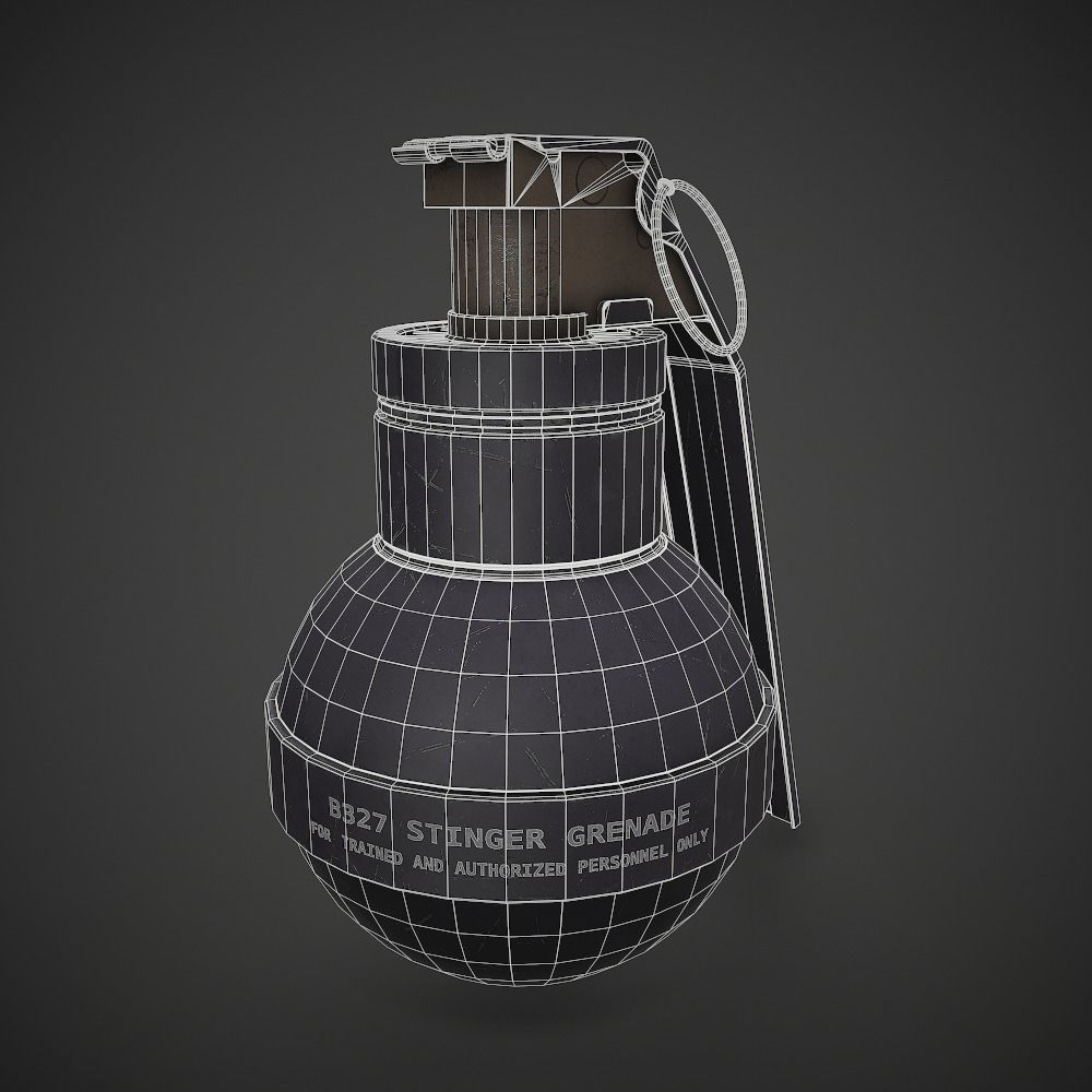 Stinger Grenade Low-poly 3D model_1