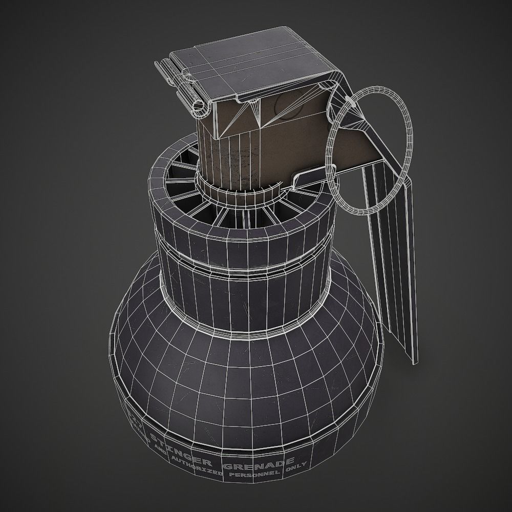 Stinger Grenade Low-poly 3D model_5