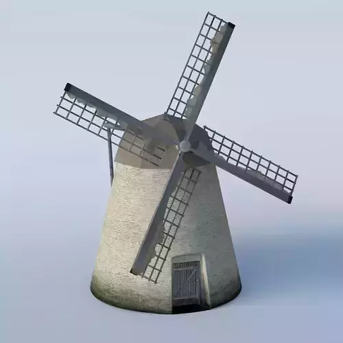 Basic run down grungy Windmill 3D model