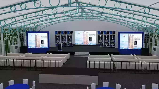 Exhibition Hanger 3d Model Design