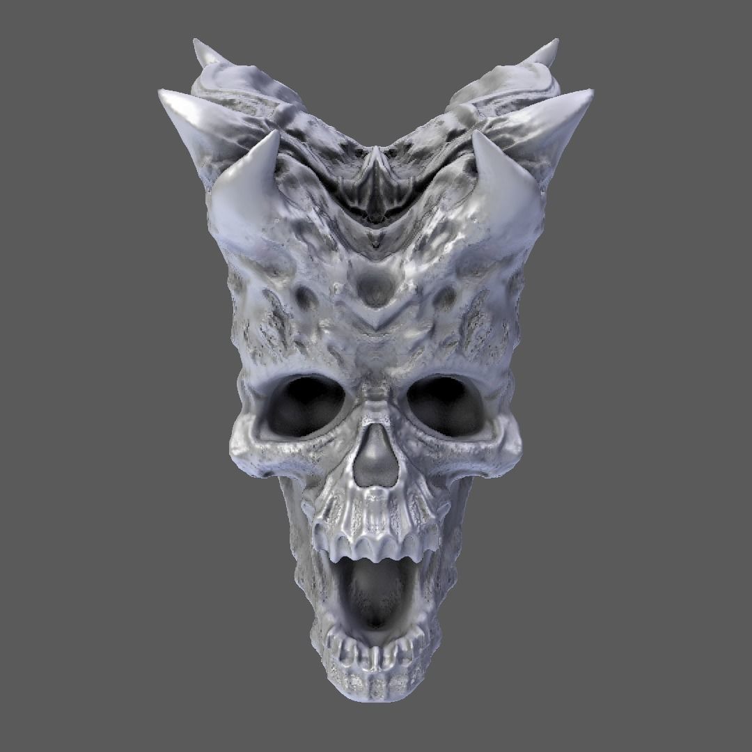 Copper Skull 3D model_7