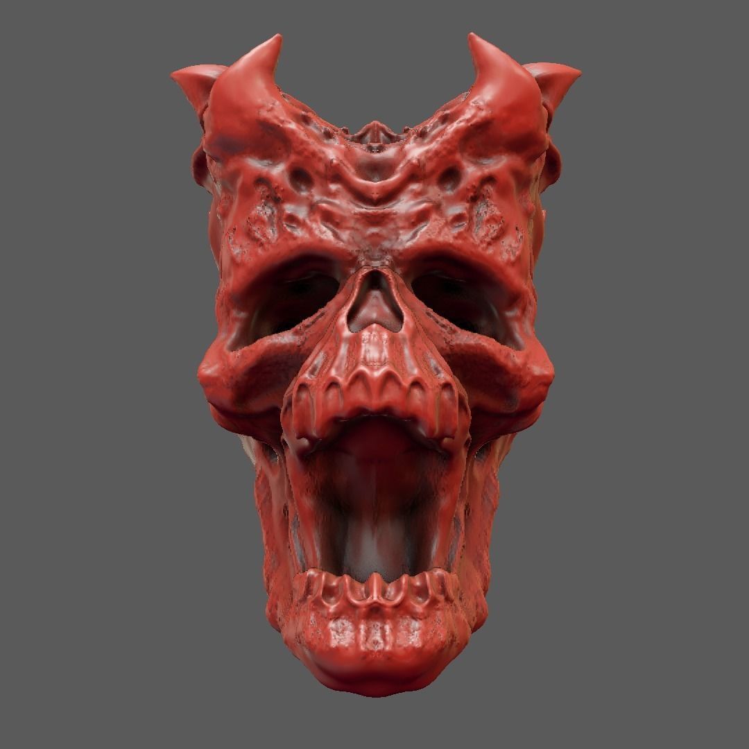 Copper Skull 3D model_10