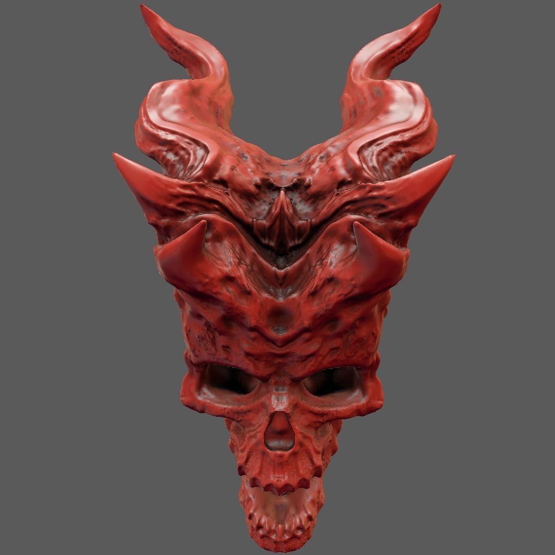 Copper Skull 3D model_9