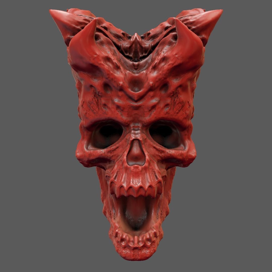 Copper Skull 3D model_6