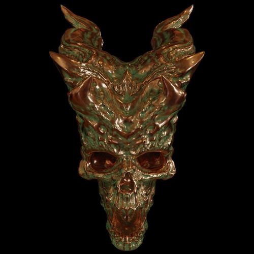 Copper Skull 3D model