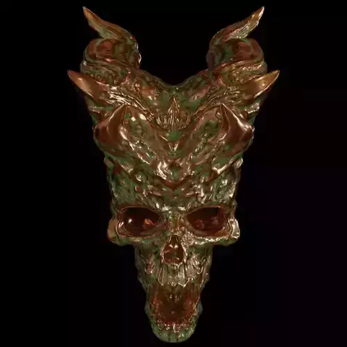 Copper Skull 3D model