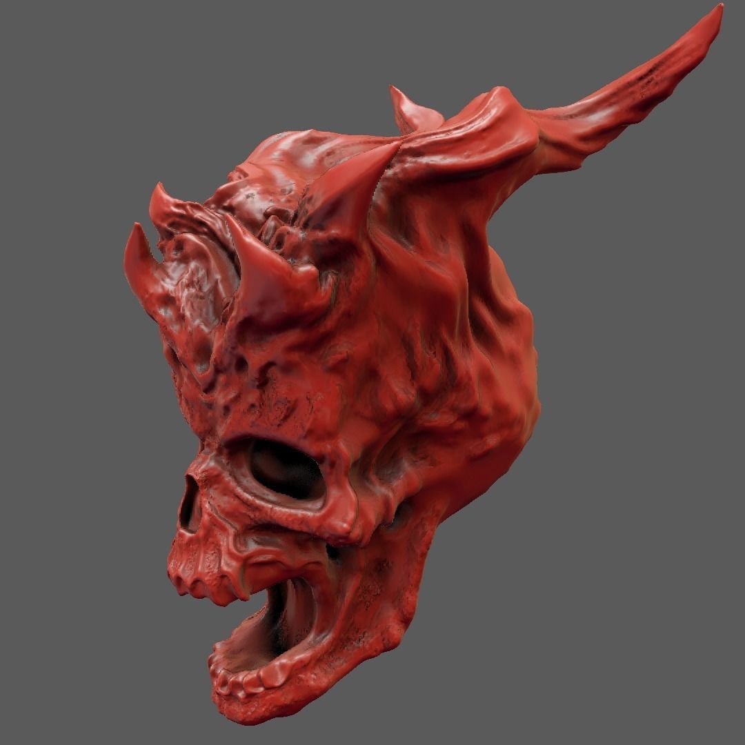 Copper Skull 3D model_8