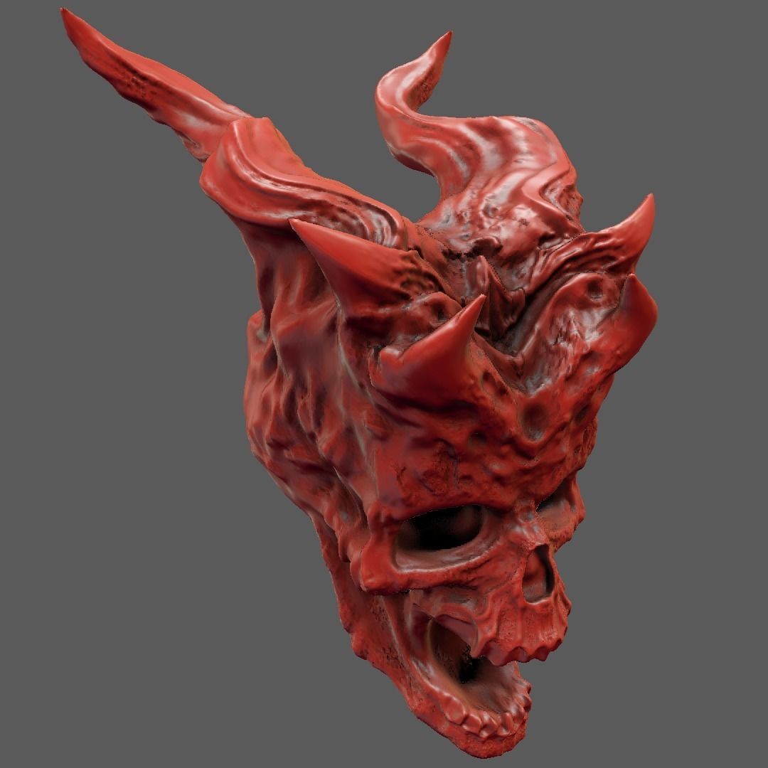 Copper Skull 3D model_11