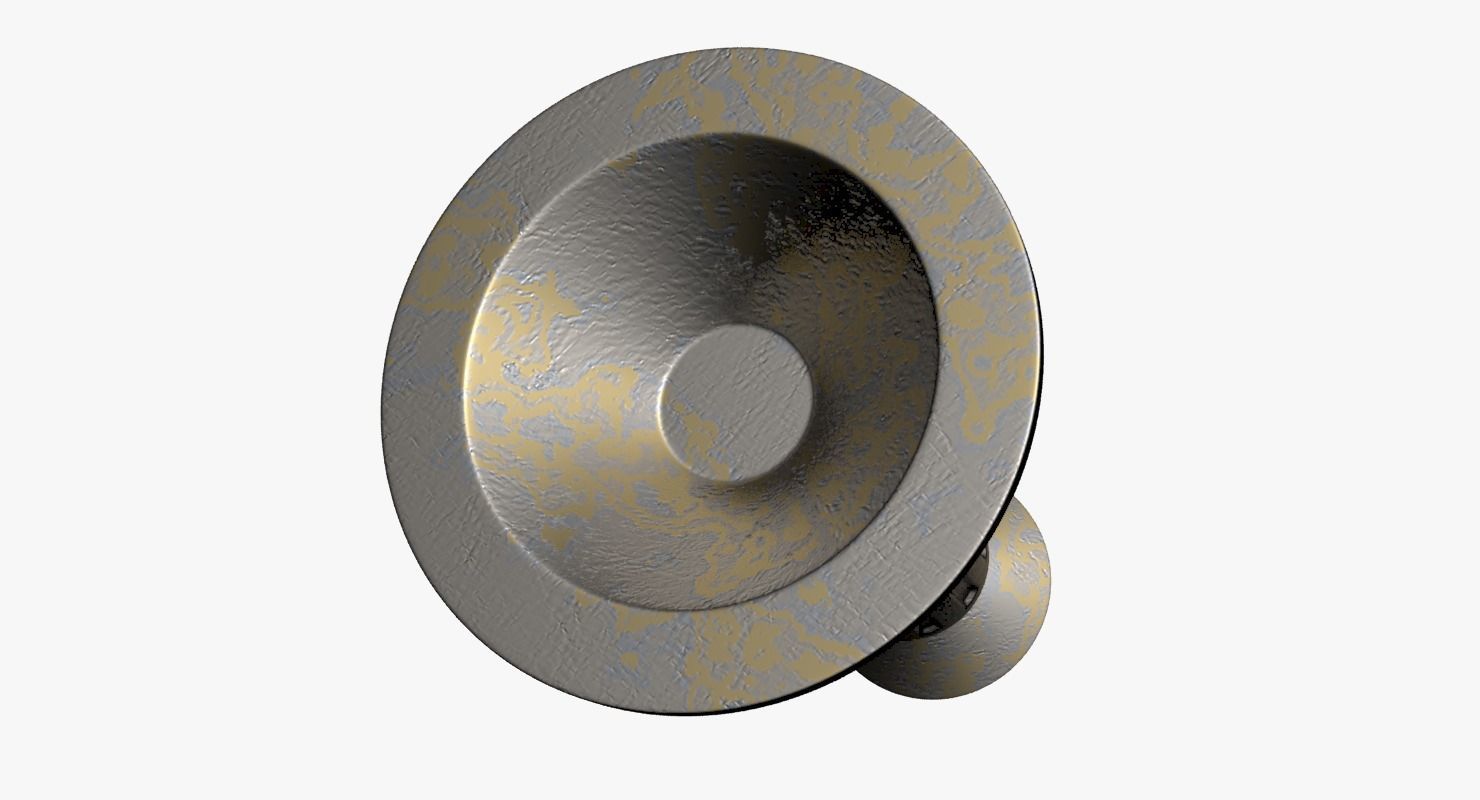 Candlestick metal Low-poly 3D model_4