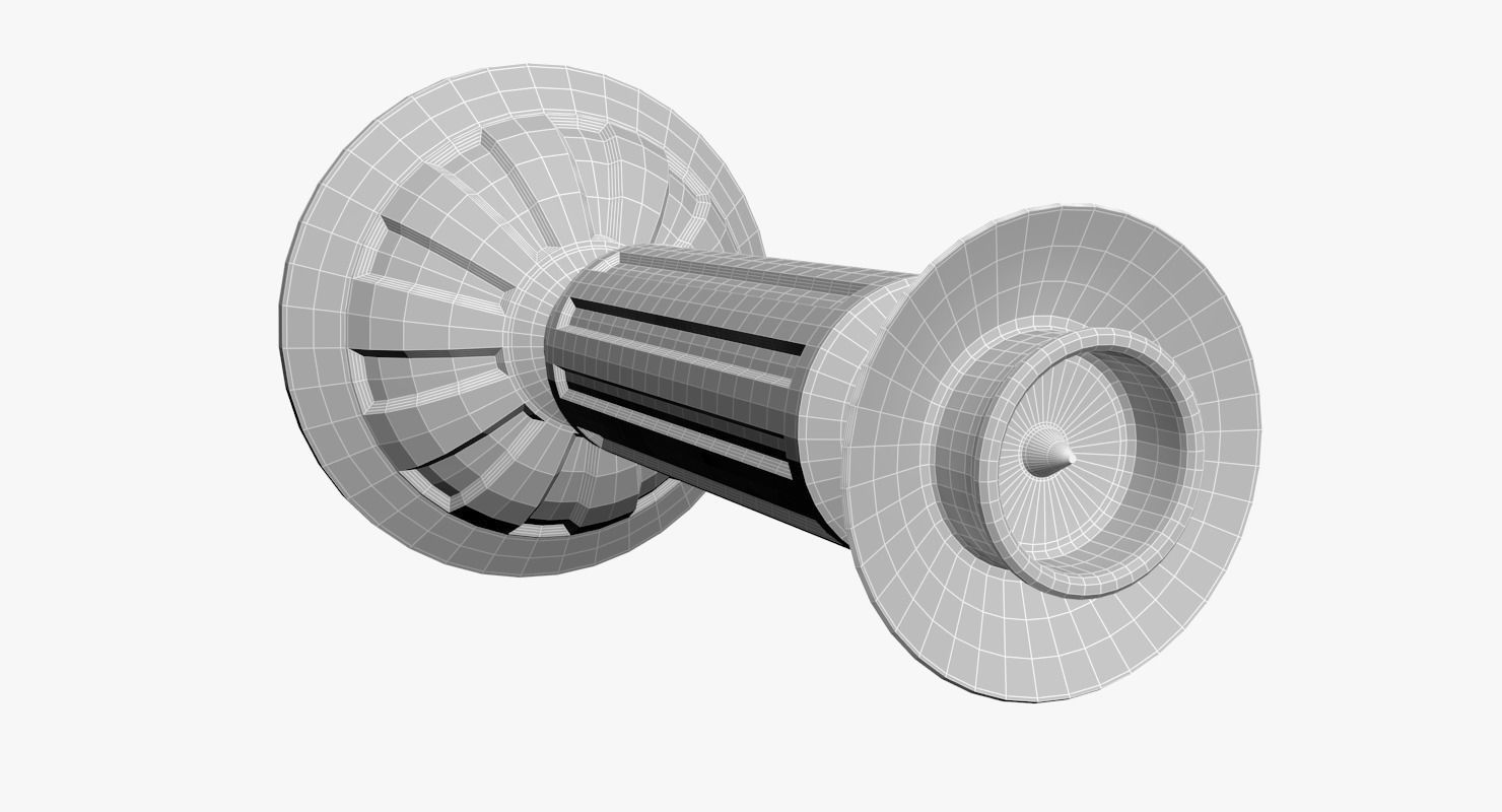 Candlestick metal Low-poly 3D model_8