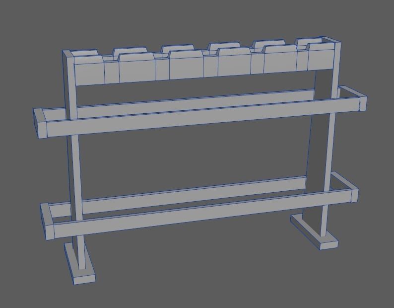 Lowpoly Medieval Weapon Pack 3D model_3