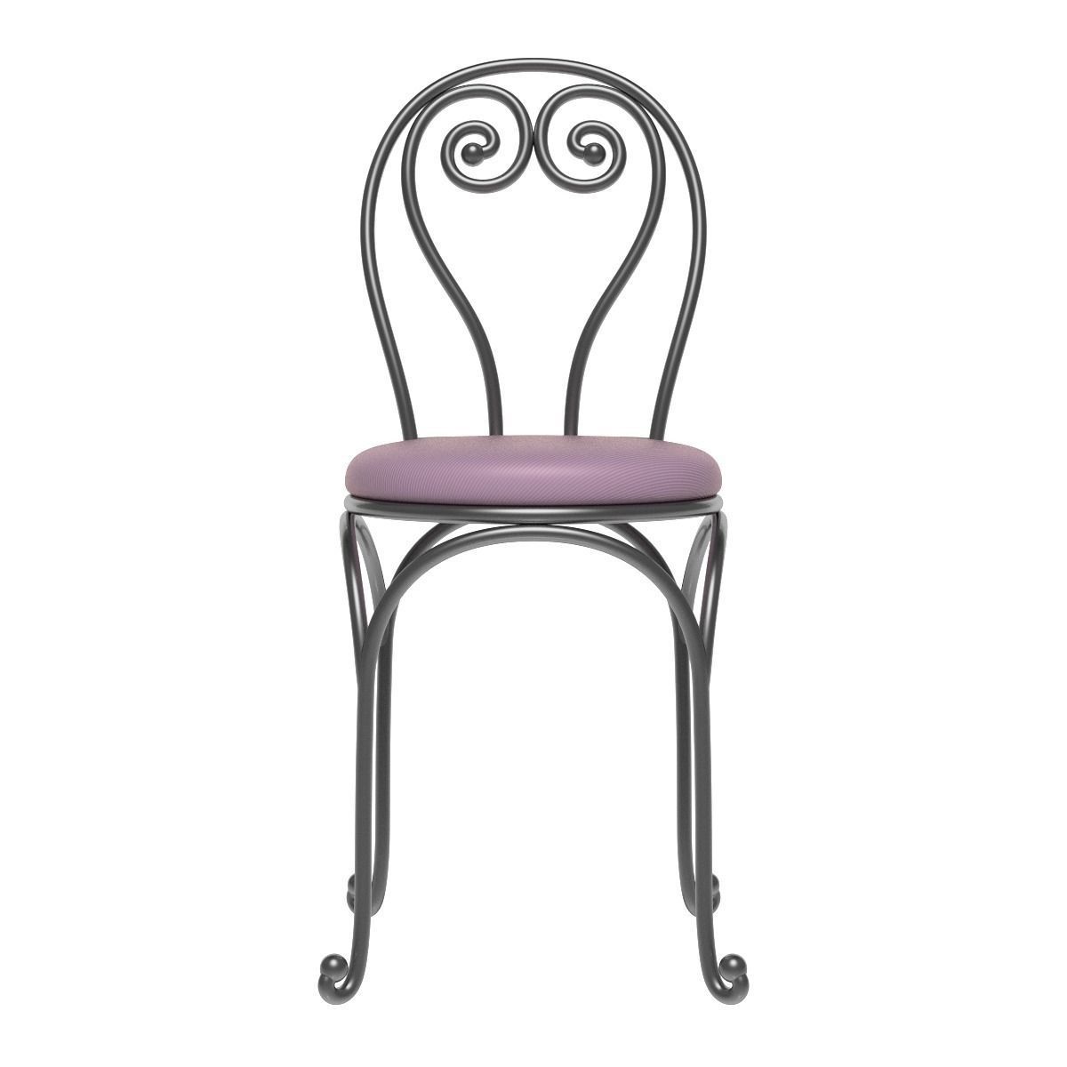 French Sidewalk Cafe Table with Chairs 3D model_10