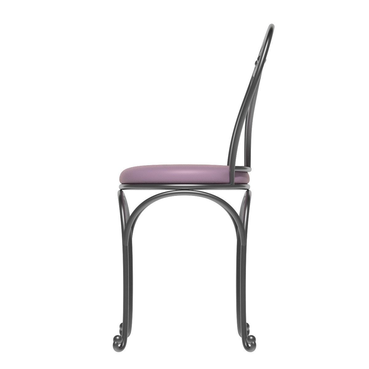 French Sidewalk Cafe Table with Chairs 3D model_8