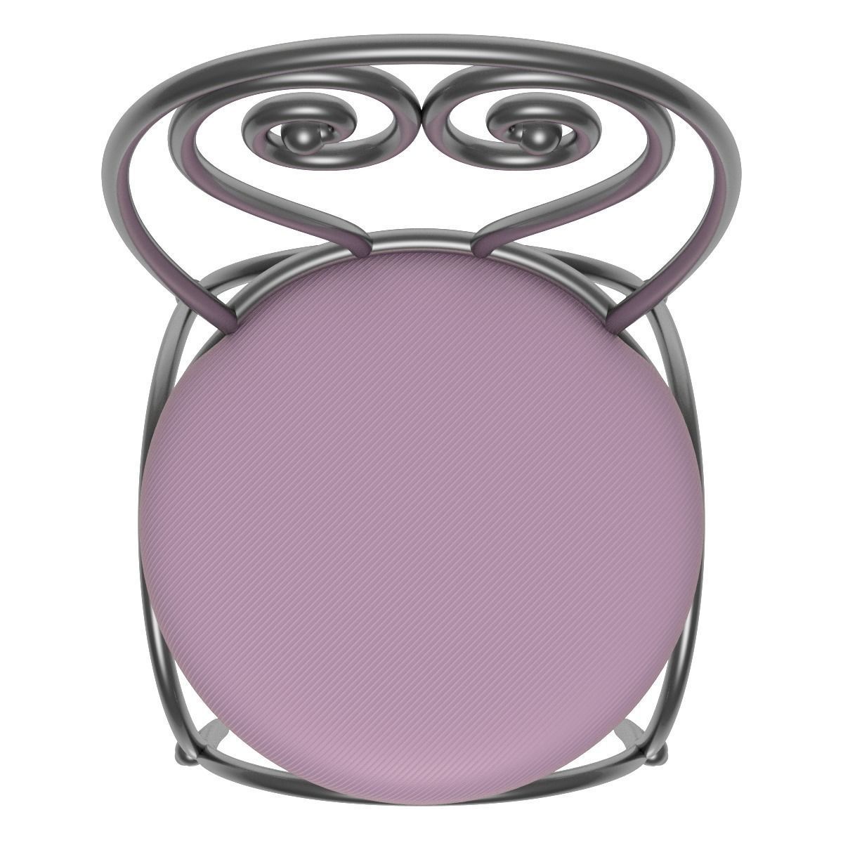 French Sidewalk Cafe Table with Chairs 3D model_11