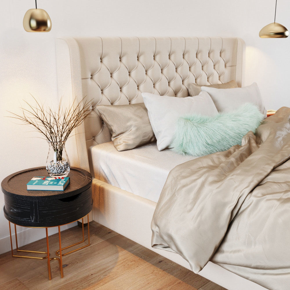 Bed - Rooma soft bedside - cosmorelax 3D model_2