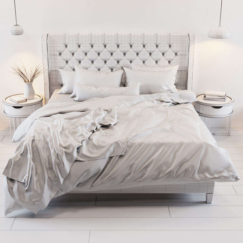 Bed - Rooma soft bedside - cosmorelax 3D model_3