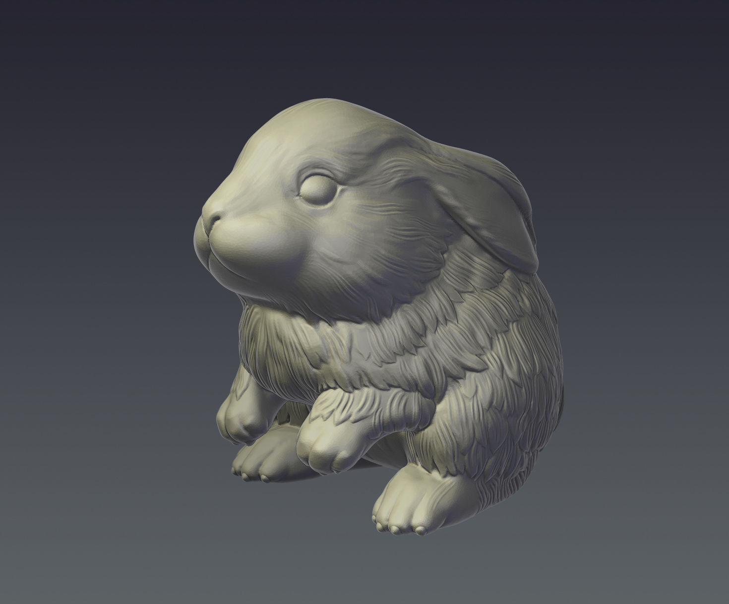 Rabbit bunny 3D print model_1
