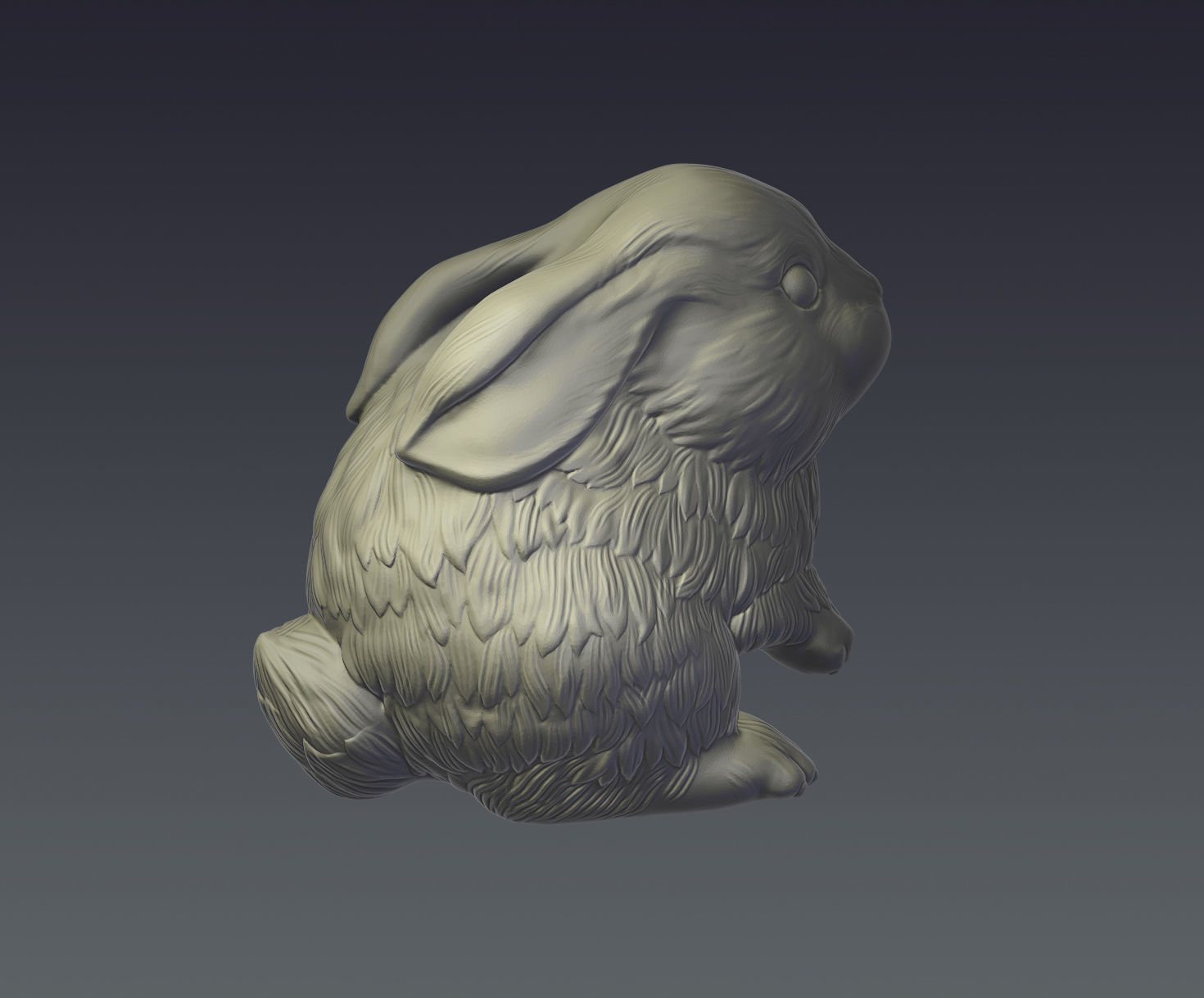 Rabbit bunny 3D print model_2