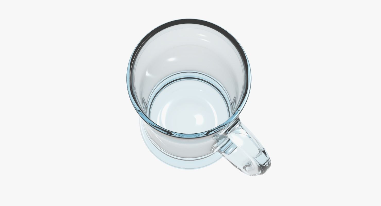 Glass Mug Low-poly 3D model_3