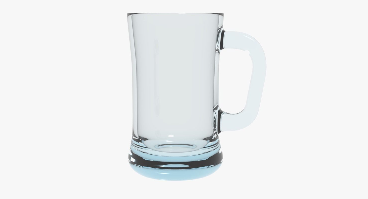 Glass Mug Low-poly 3D model_1